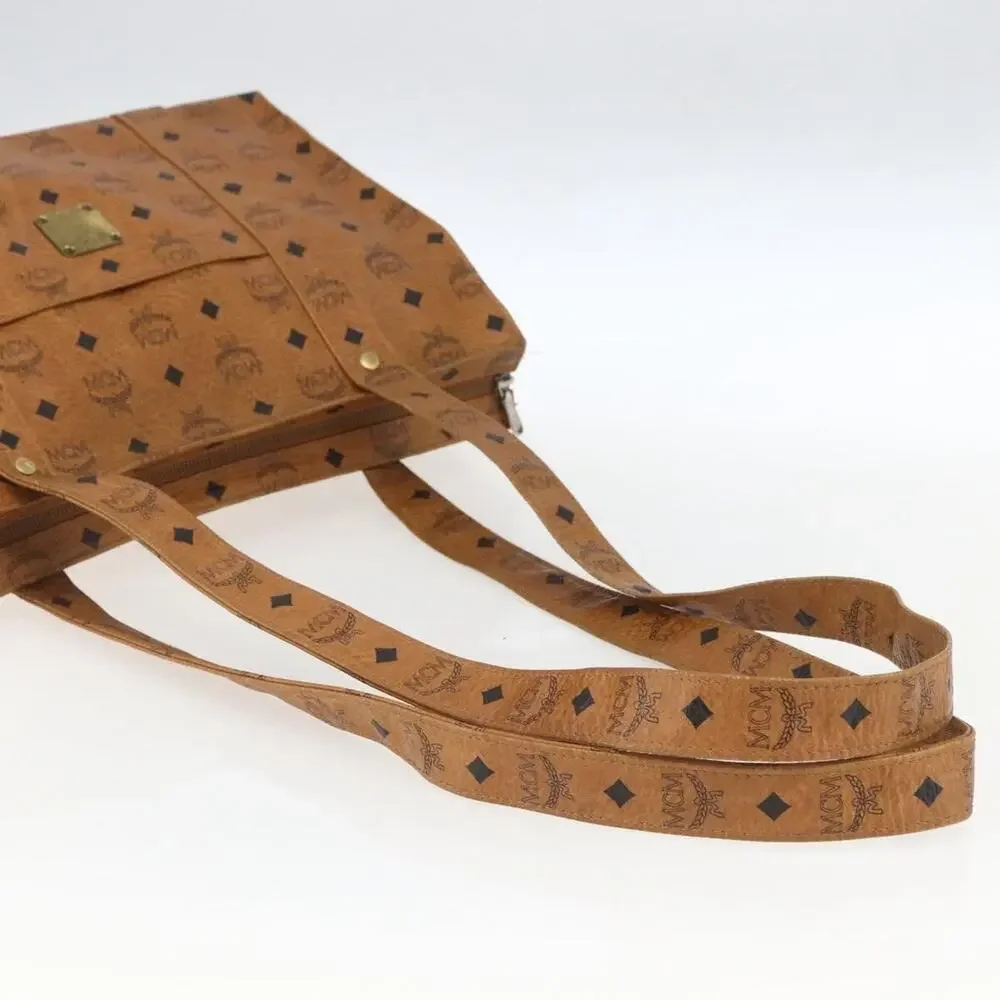 MCM Logogram Visetos Tote Bag Brown